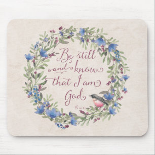 Mousepad Fique quieto e saiba - Salm 46:10