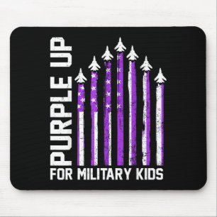Mousepad Fique roxo pelos meninos militares mulheres menina
