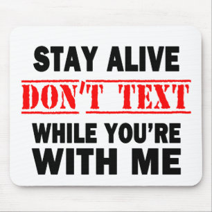 Mousepad Fique Vivo. Não enviar SMS comigo