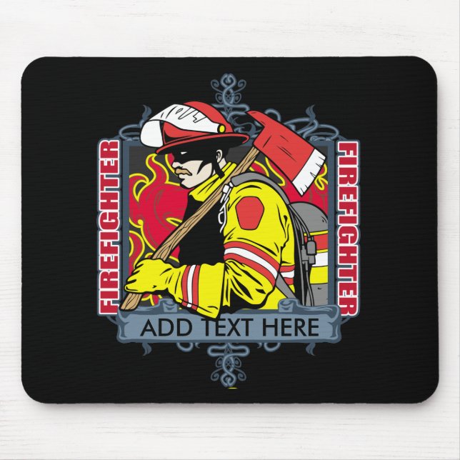 Mousepad Firefirefighter feito sob encomenda (Frente)