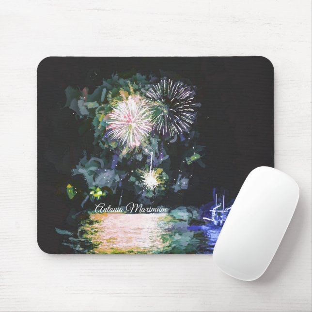 Mousepad Fireworks 4 de julho Celebrar a personalização USV (Com mouse)