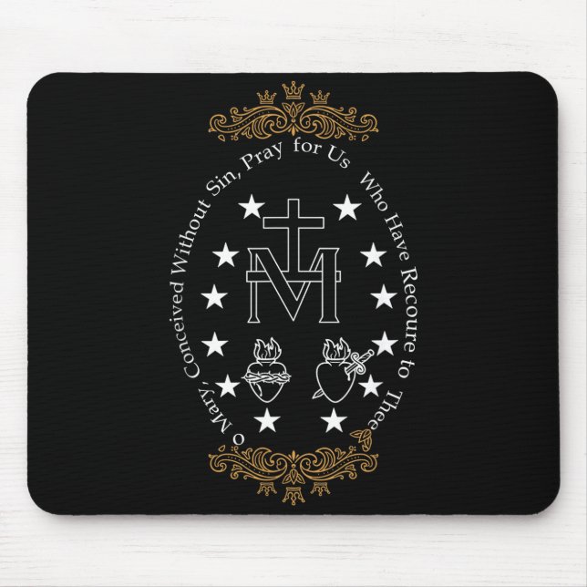 Mousepad First Communion Catholic O Mary For Boy Girl Kids  (Frente)