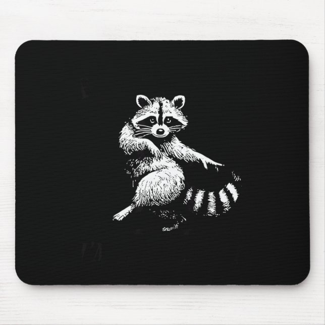 Mousepad First Of All I'm A Delight Funny Raccoon Lover  (Frente)
