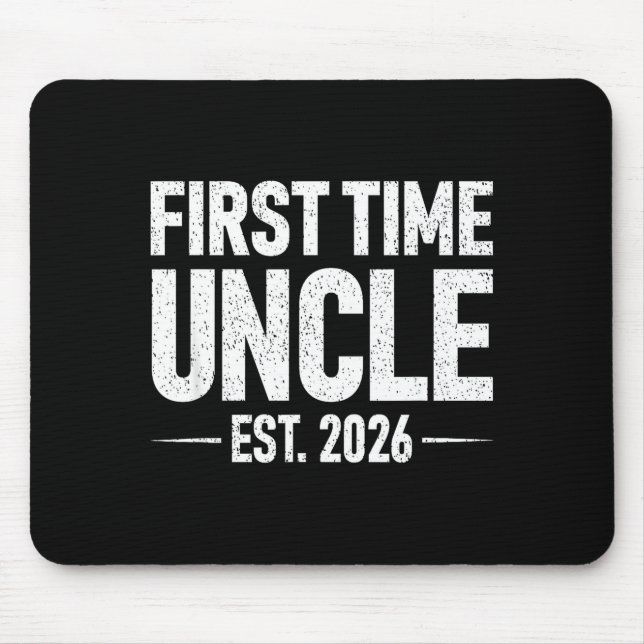 Mousepad First Time Uncle Est. 2026 Funny New Uncle  (Frente)