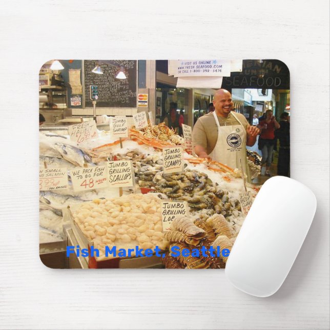 Mousepad Fish Market Seattle Washington (Com mouse)