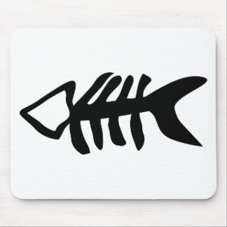 Mousepad fishbones pretos dos peixes