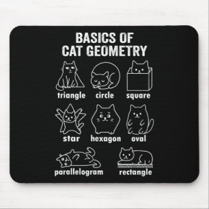 Mousepad Física Divertida Da Geometria Do Gato De Volta À M