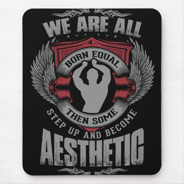 Mousepad Fisique Motivation - Aestética - Step Up - Zyzz (Frente)