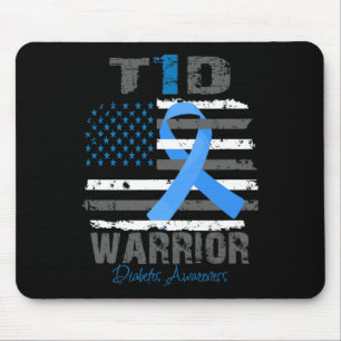 Mousepad Fita Azul de Conscientização do Diabetes Mundial G