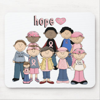 Mousepad Fita cor-de-rosa da esperança