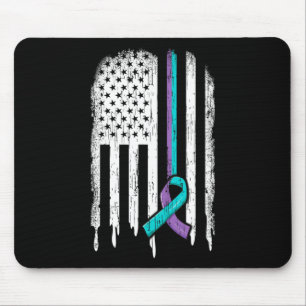 Mousepad Fita da Bandeira Americana de Conscientização sobr