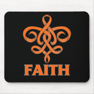 Mousepad Fita da flor de lis da fé da esclerose múltipla