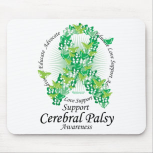 Mousepad Fita da paralisia cerebral das borboletas