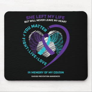 Mousepad Fita das Asas na Memória Primária Prevenção Suicíd