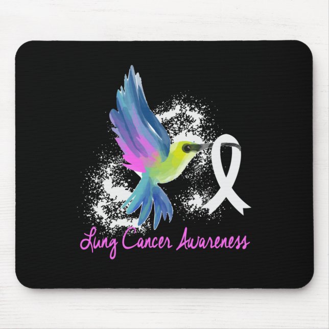 Mousepad Fita de consciência do Cancer pulmonar (Frente)