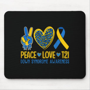 Mousepad Fita de conscientização do síndrome de down t21 ho