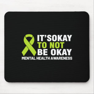 Mousepad Fita de Conscientização sobre Saúde Mental Para Nã
