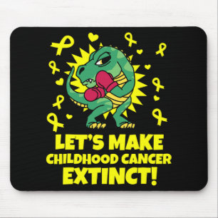 Mousepad Fita Dinossauro Conscientização do Câncer Infantil