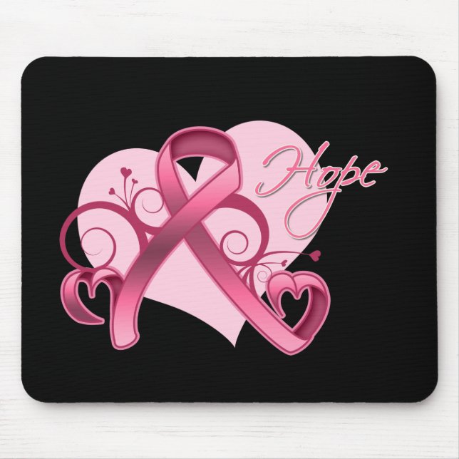 Mousepad Fita Floral Esperança - Cancer (Frente)