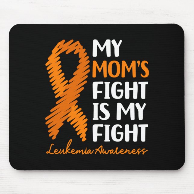 Mousepad Fita Laranja de Conscientização sobre Leucemia Mãe (Frente)