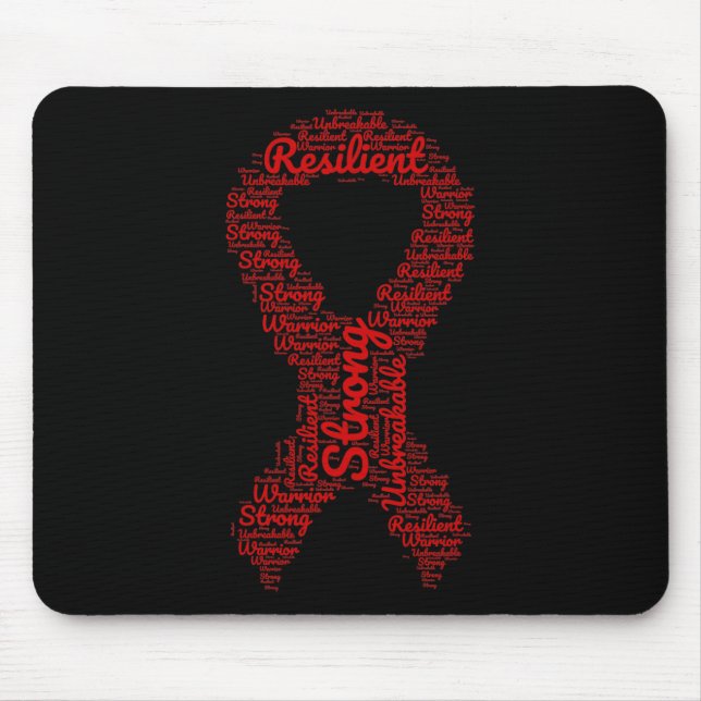 Mousepad Fita Mês de Consciência do Aneurismo Cerebral com  (Frente)