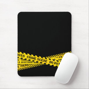 Mousepad Fita policial amarela não atravesse cena do crime