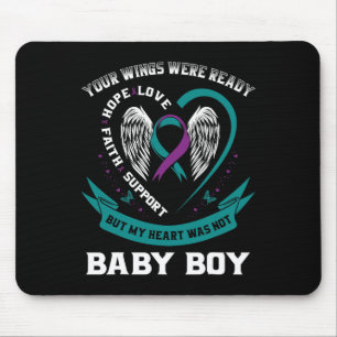 Mousepad Fita Roxa Azul Conscientização Prevenção Suicídio