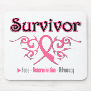 Mousepad Fita tribal do sobrevivente do cancro da mama