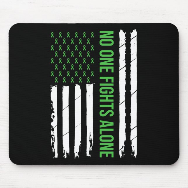 Mousepad Fita Verde de Sensibilização para a Saúde Mental (Frente)