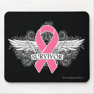 Mousepad Fita voada cancro da mama do SOBREVIVENTE