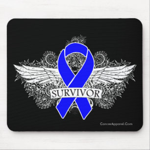 Mousepad Fita voada cancro do cólon do SOBREVIVENTE