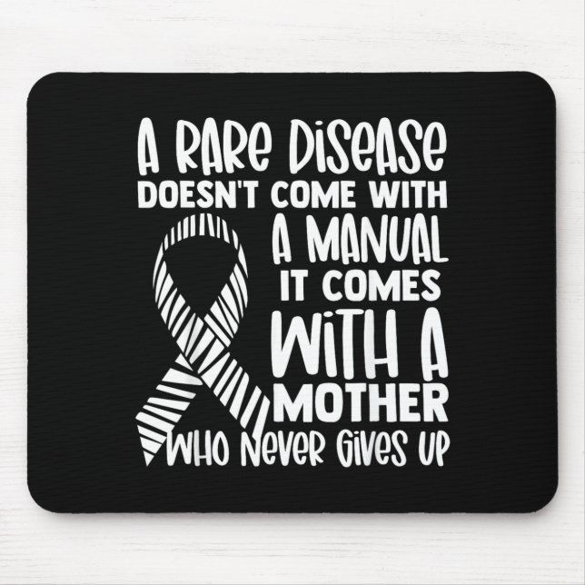 Mousepad Fita Zebra Conscientização de Doenças Raras Mãe Dá (Frente)