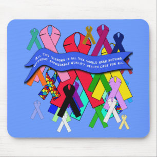 Mousepad Fitas da consciência para cuidados médicos