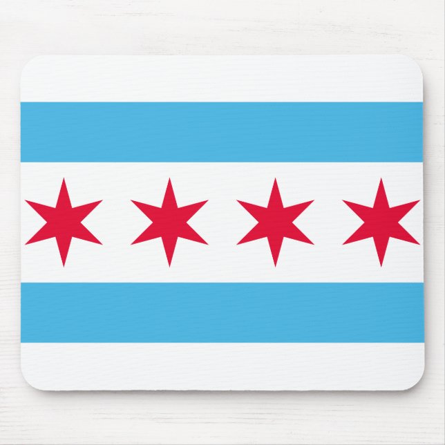 Mousepad Flag of Chicago, Illinois (Frente)