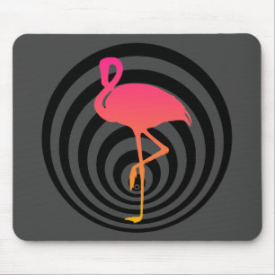 Mousepad Flamingo bonito nos círculos