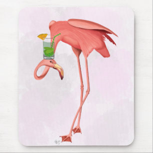 Mousepad Flamingo com coquetel