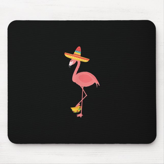 Mousepad Flamingo Funny Comida mexicana Taco Lover Gift (Frente)