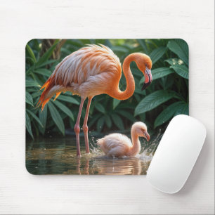 Mousepad Flamingo Mãe com Pintinho