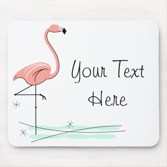 Mousepad Flamingo Ocean "Your Text Pousepad" (Frente)