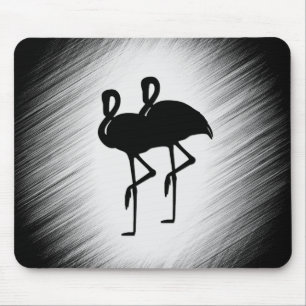 Mousepad Flamingo Preto e Branco