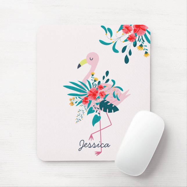 Mousepad Flamingo Tropical Bastante Personalizado (Com mouse)