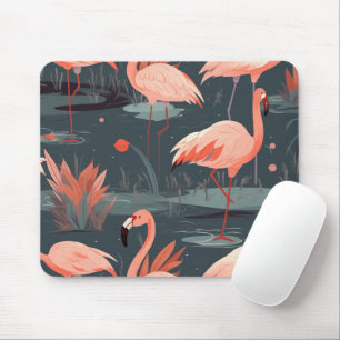 Mousepad Flamingoas Rosa Na Água