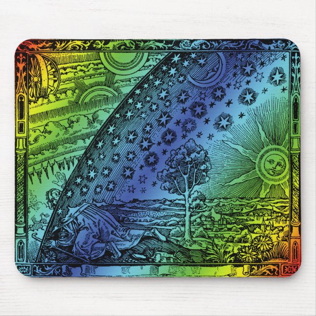 Mousepad Flammarion Heaven and Earth Engraving Trabalho de  (Frente)