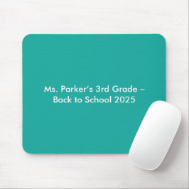 Mousepad Flat Teal Background – Back-to-School Texture
