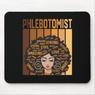 Mousepad Flebotomista Afro Americano Africano Mulheres Pret