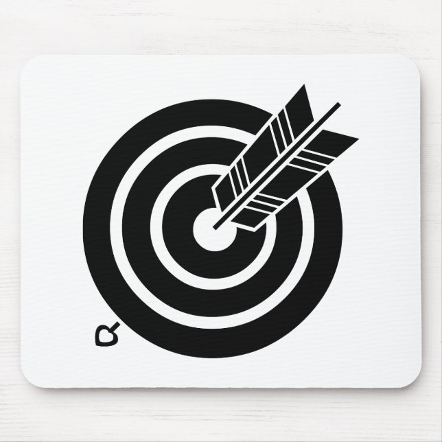 Mousepad Flecha atingiu um alvo redondo (Frente)