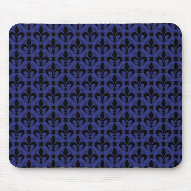Mousepad Fleur de lis Mousepad, Rico azul (Frente)