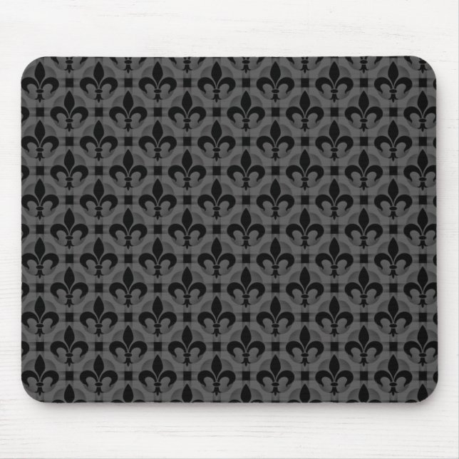 Mousepad Fleur de lis Mousepad, Rico de Cinza escuro (Frente)