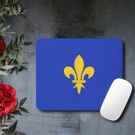 Mousepad Fleur de Lis na plataforma real do rato azul