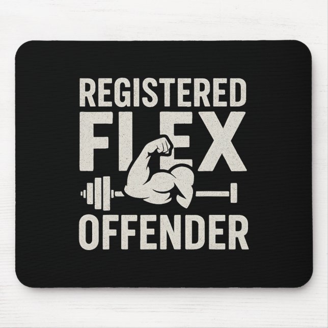 Mousepad Flex Offender Funny Gym Workout Bodybui Registrado (Frente)